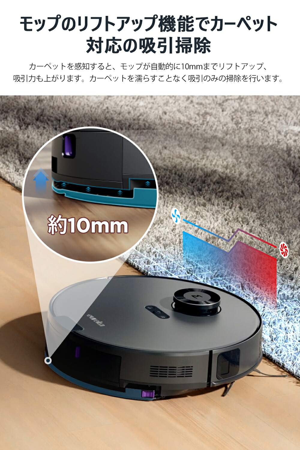 楽天市場】EUREKA（ユーリカ）ロボット掃除機 E10s 4000pa強力吸引