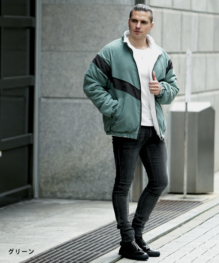 楽天市場】ボア ブルゾン メンズ ボア ジャケット ボアジャケット ボア