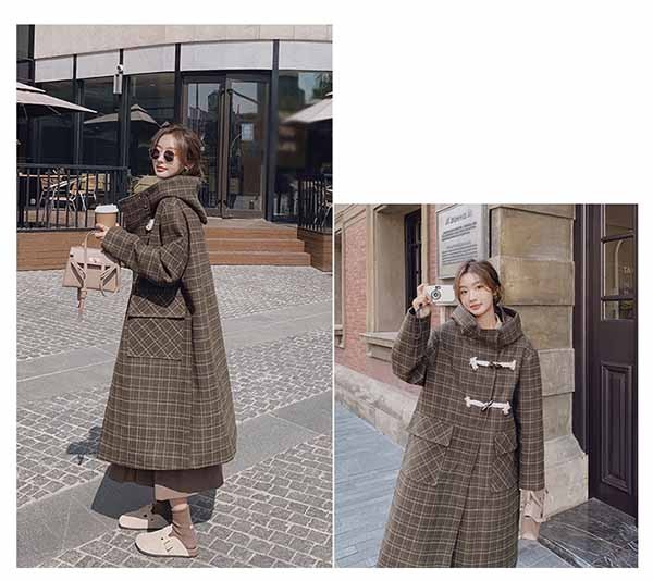 楽天市場】ダッフルコート ロングコート グレンチェック コート 超