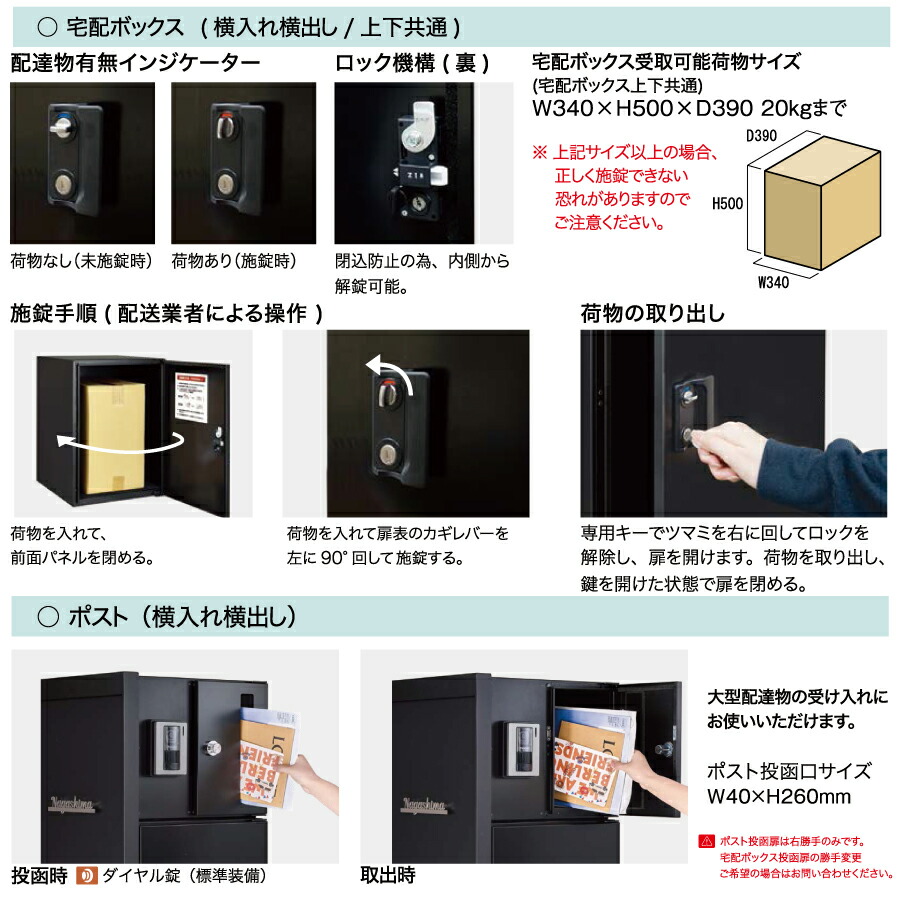 楽天市場】【無料☆特典対象】 機能門柱 ポスト 宅配ボックス オンリー