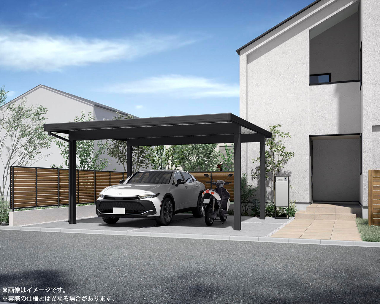 楽天市場】カーポート 2台用 LIXIL カーポートST 3000タイプ 55-55