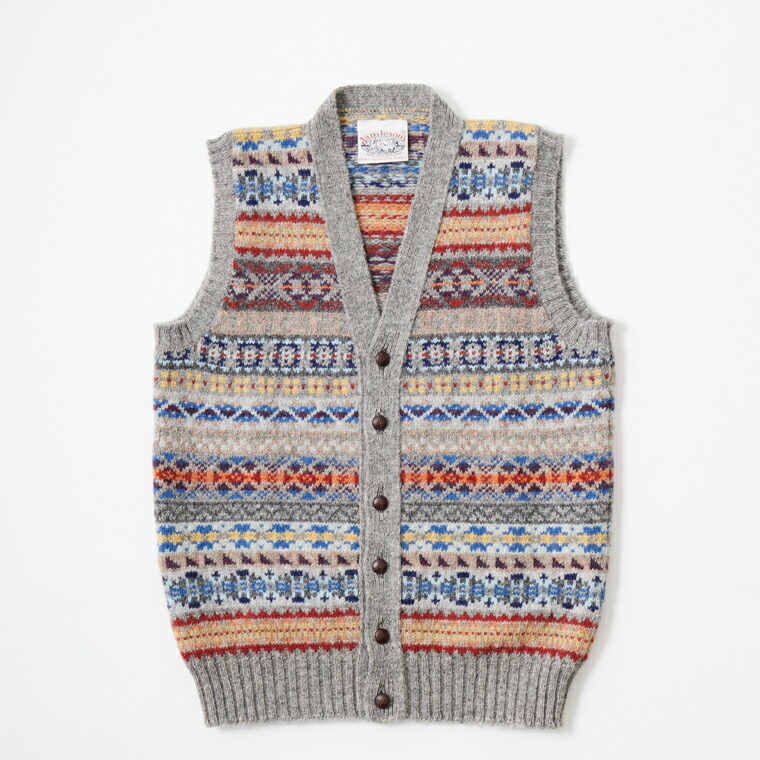 楽天市場】JAMIESON'S (ジャミーソンズ) AOFI VEE NECK WAISTCOAT