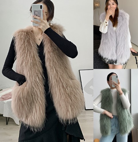 楽天市場】ベスト アウター 羽織 フェイクファー もこもこ ふわふわ