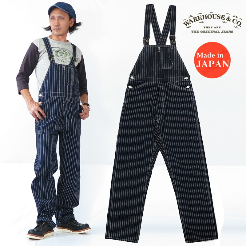 楽天市場】WAREHOUSE ウェアハウス ストライプ ビブオーバーオール