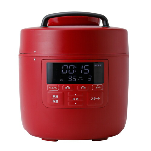 楽天市場】シロカ 電気圧力鍋 赤の通販