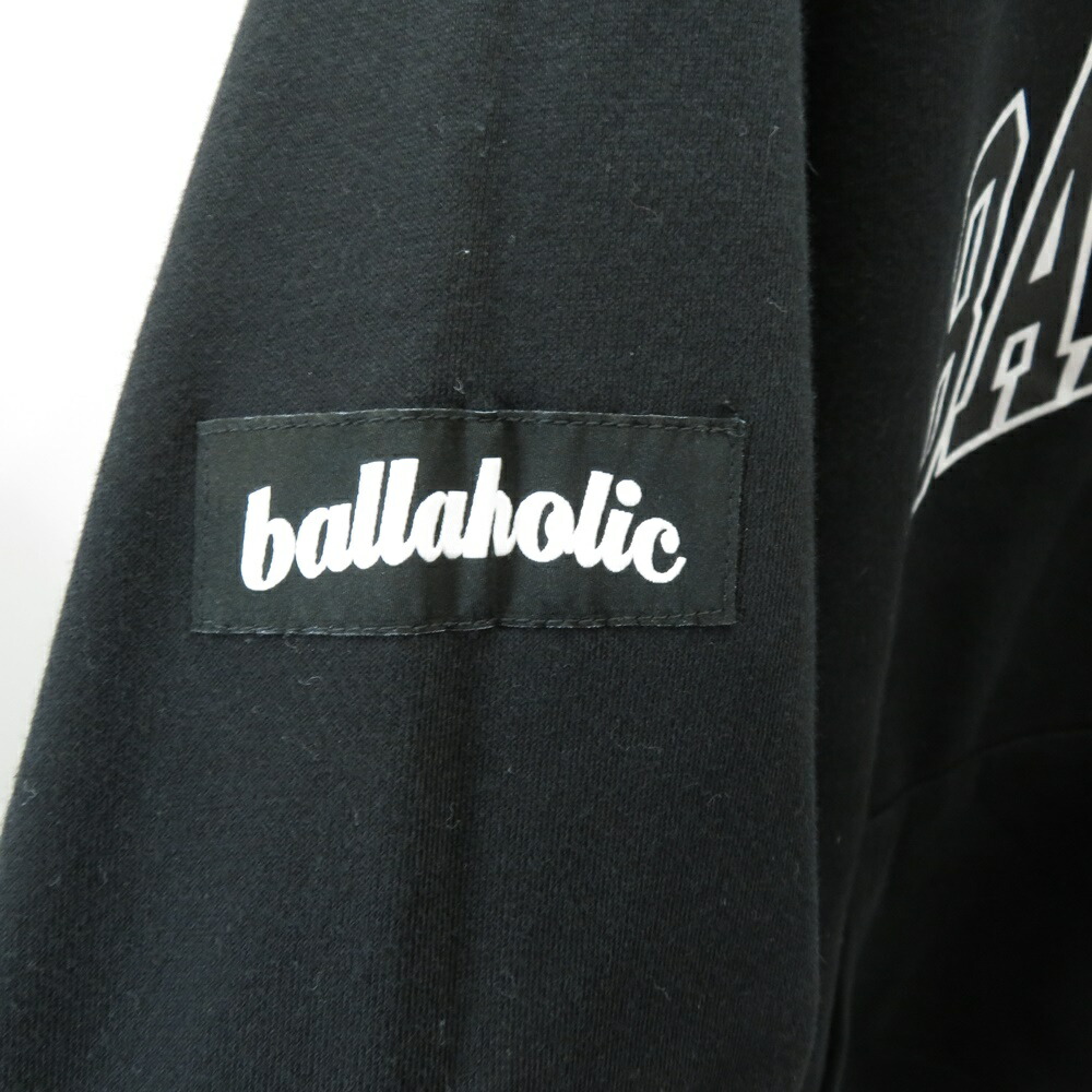 楽天市場】BALLAHOLIC Logo Sweat Hoodie Black SIZE L ボーラホリック