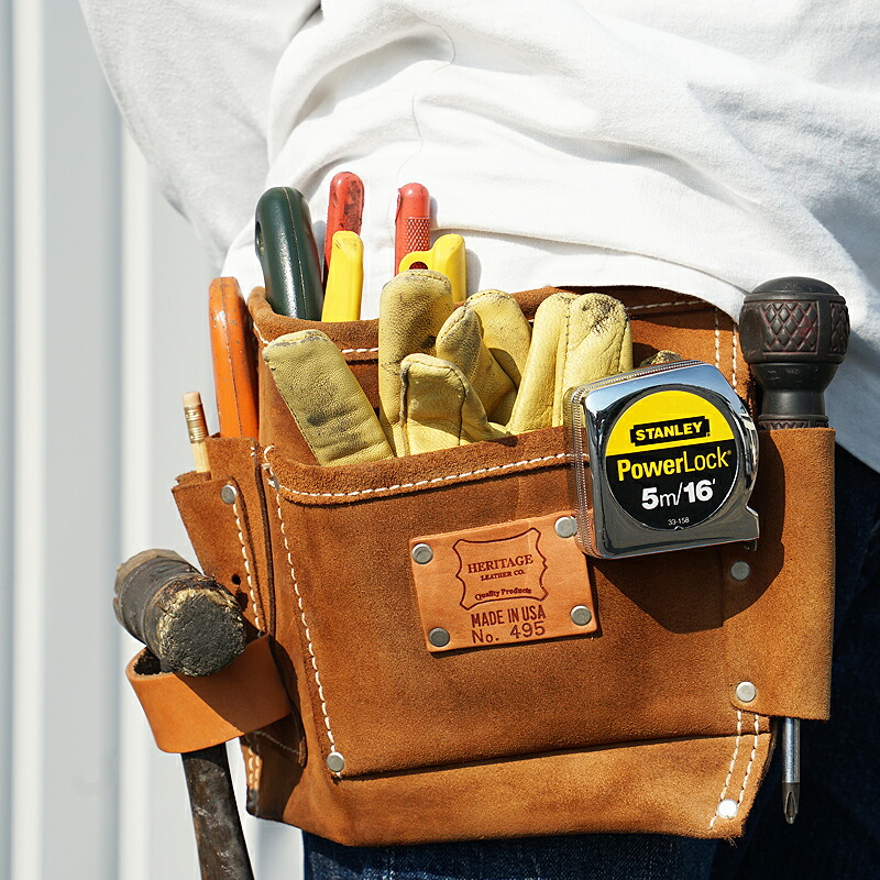 楽天市場】【腰袋 アメリカ 革 大工 小物入れ ツールポーチ】5PKT NAIL