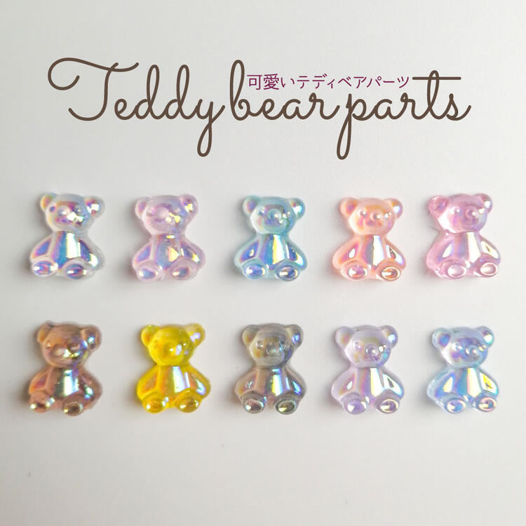楽天市場】ネイル パーツ くま【各色6個入り】bear ホワイト ブラック