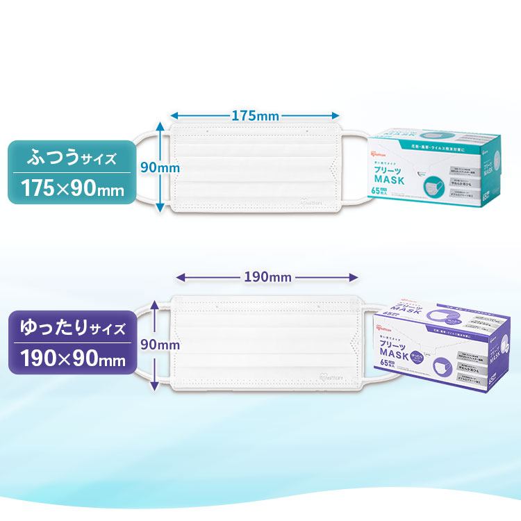 楽天市場】プリーツマスク 65枚入 PN-NV65G PN-NV65S PN-NV65L PN