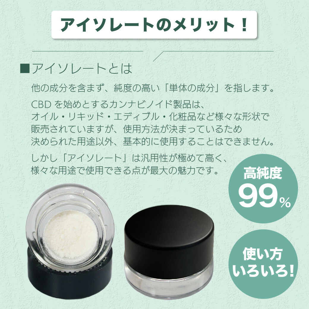 楽天市場】CBD パウダー AZTEC CBD クリスタル アイソレート 99% 1g 高