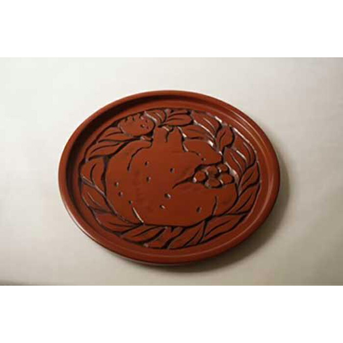 楽天市場】【ふるさと納税】鎌倉彫博古堂 丸盆 「柘榴」 | ふるさと