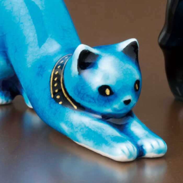 楽天市場】【ふるさと納税】【美濃焼】 青色ミニオーナメント 「青猫