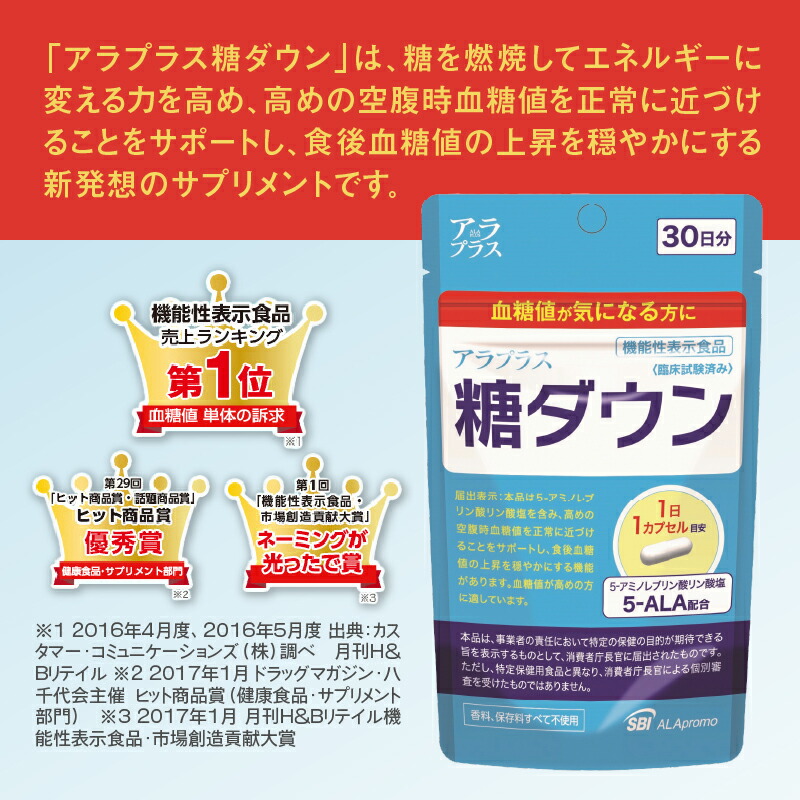 楽天市場】【ふるさと納税】 サプリ「アラプラス」 糖ダウン 30日分