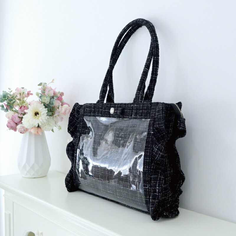 楽天市場】パレットリリーツイードバッグ ビジューリボン 痛バ 痛