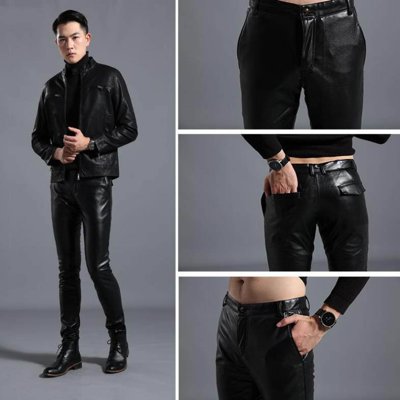 楽天市場】レザーパンツ PU革 メンズ スキニー 革パンツ レザーパンツ