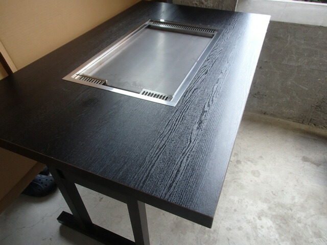 楽天市場】都市ガス用 お好み焼き テーブル 6人用 お好み焼台 1600×750