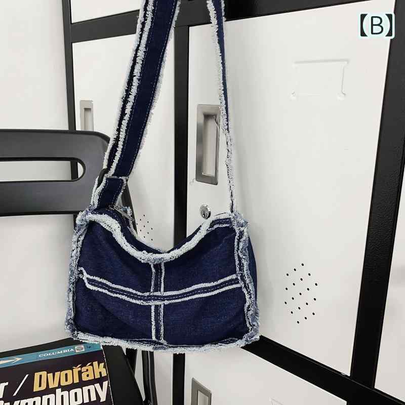 楽天市場】ショルダーバッグ デニム クロス 小さめ ボディバッグ