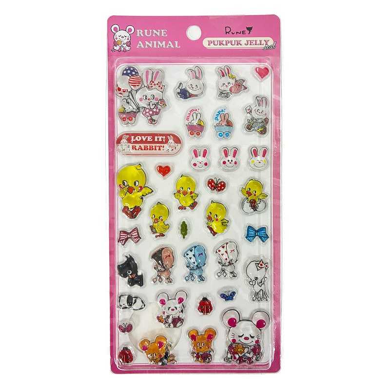 楽天市場】アイデア ぷくぷくジェリーシール ルネアニマル2 内藤ルネ