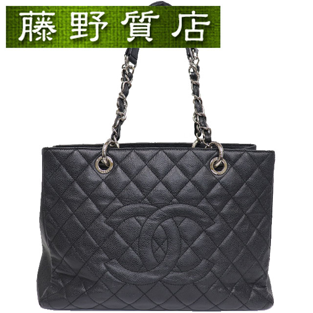 楽天市場】シャネル CHANEL GST チェーン トート バッグ 黒 ブラック