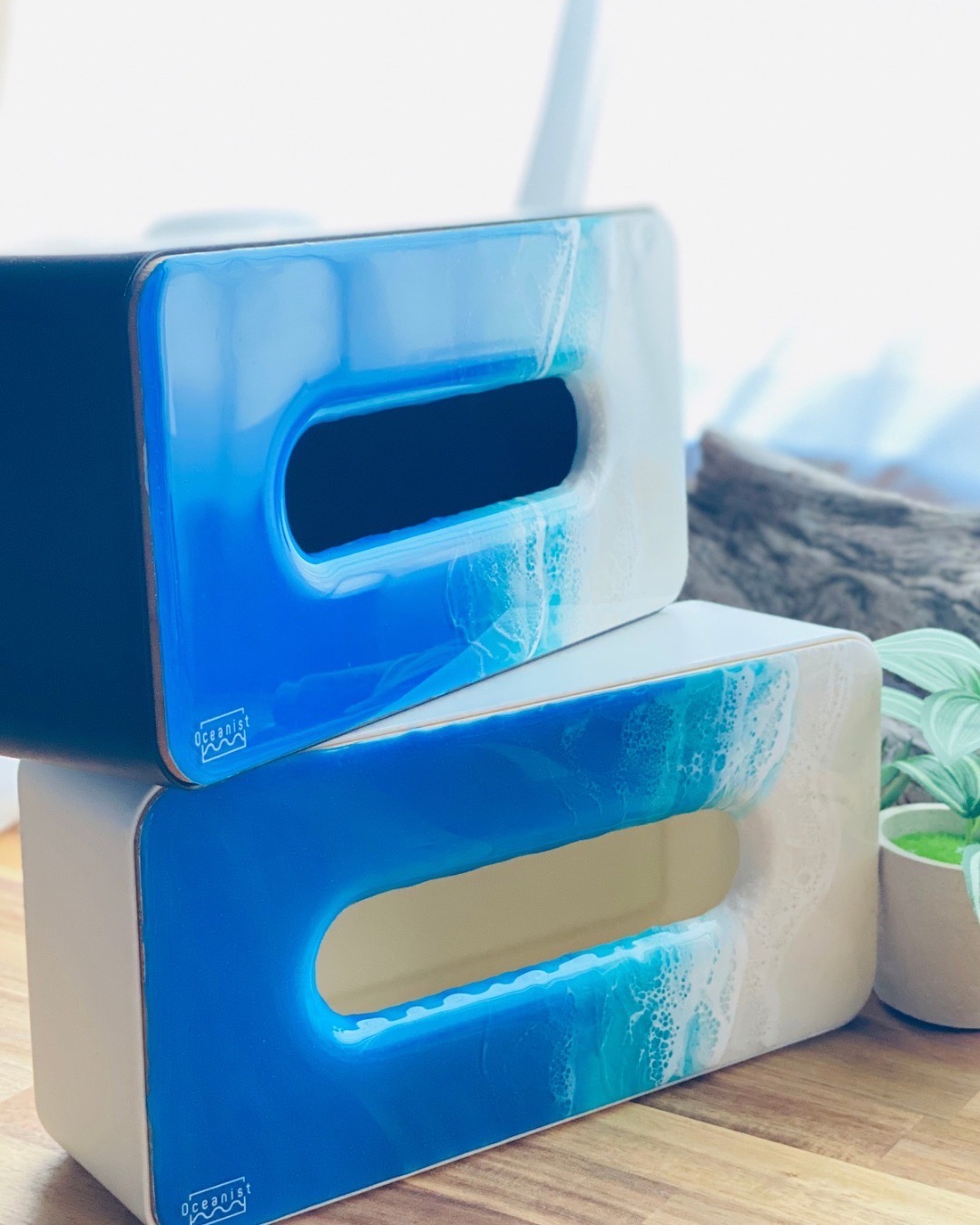 楽天市場】【オーシャンアート】 ティッシュボックス ブルー