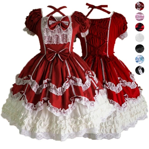 楽天市場】全7色 ロリータ ワンピース ゴスロリ ゴシック コスプレ