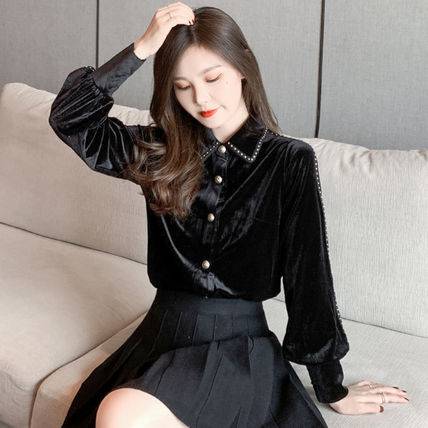 楽天市場】ベロア ブラウス レディース トップス 送料無料 シャツ