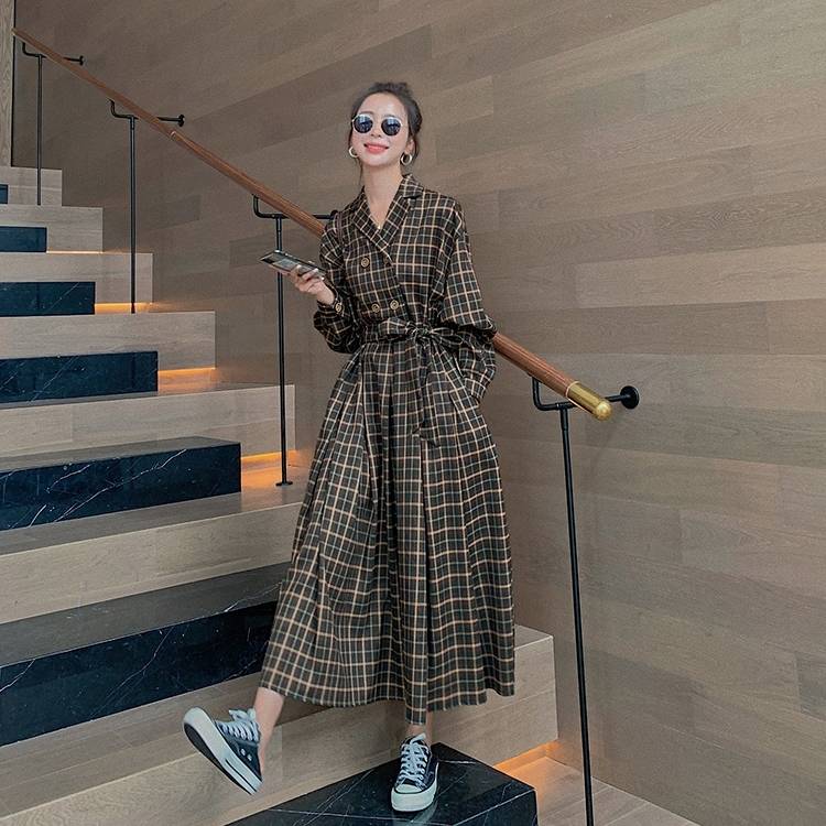 楽天市場】チェック柄 シャツ ワンピース レディース 送料無料 フレア