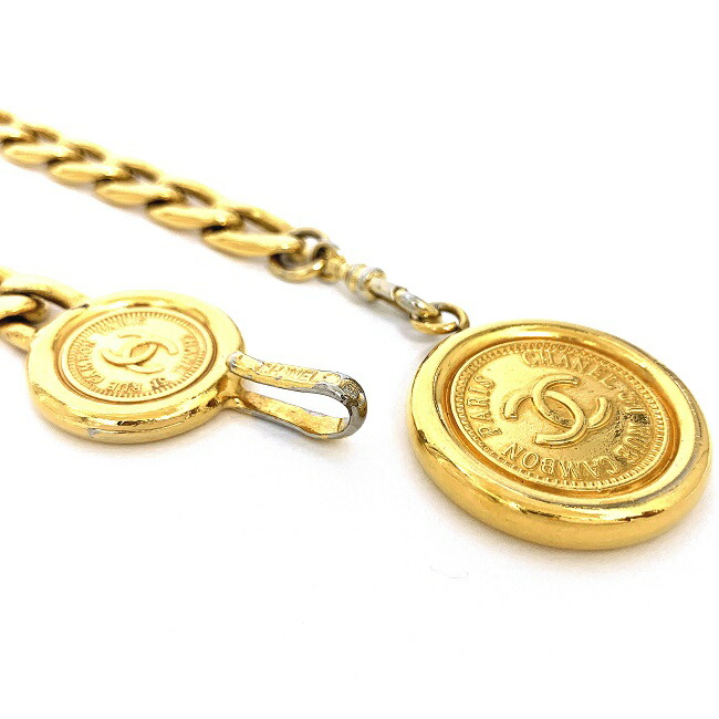 楽天市場】シャネル チェーン ベルト ゴールド ココマーク コイン