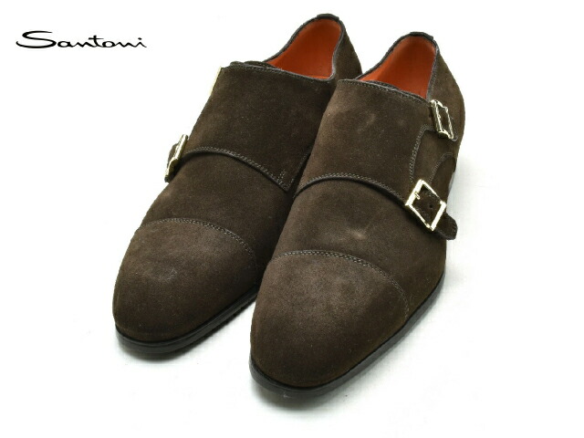 楽天市場】サントーニ Santoni ダブルモンクストラップ ブラウウン