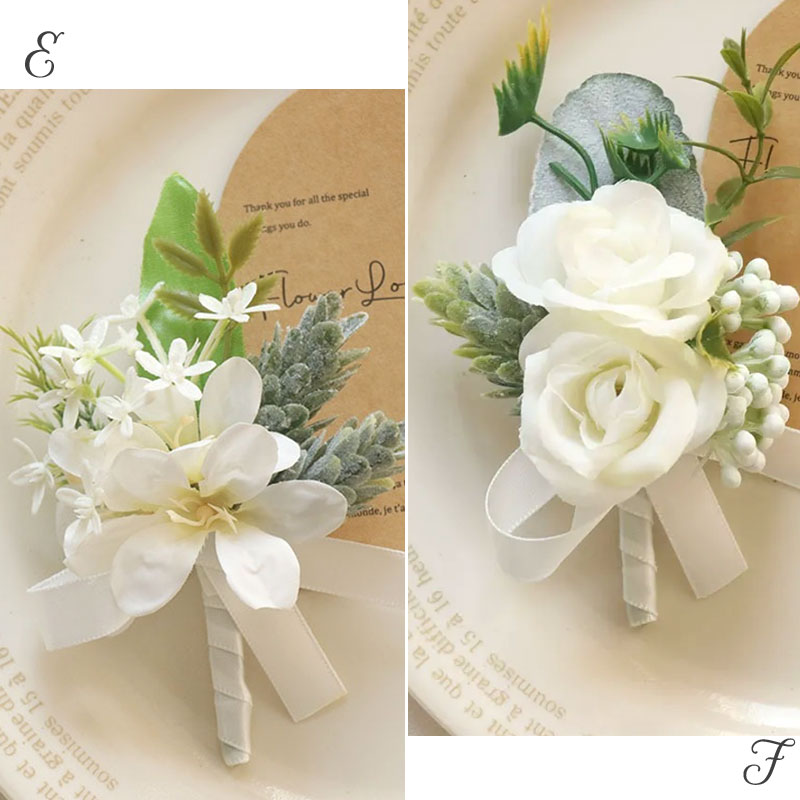 楽天市場】ブートニア ブーケとセットで半額に 選べる6種類 ブーケの