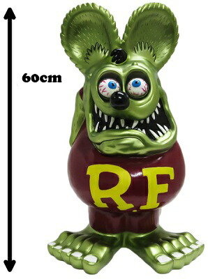 楽天市場】ラットフィンク ジャンボ コインバンク メタリック グリーン