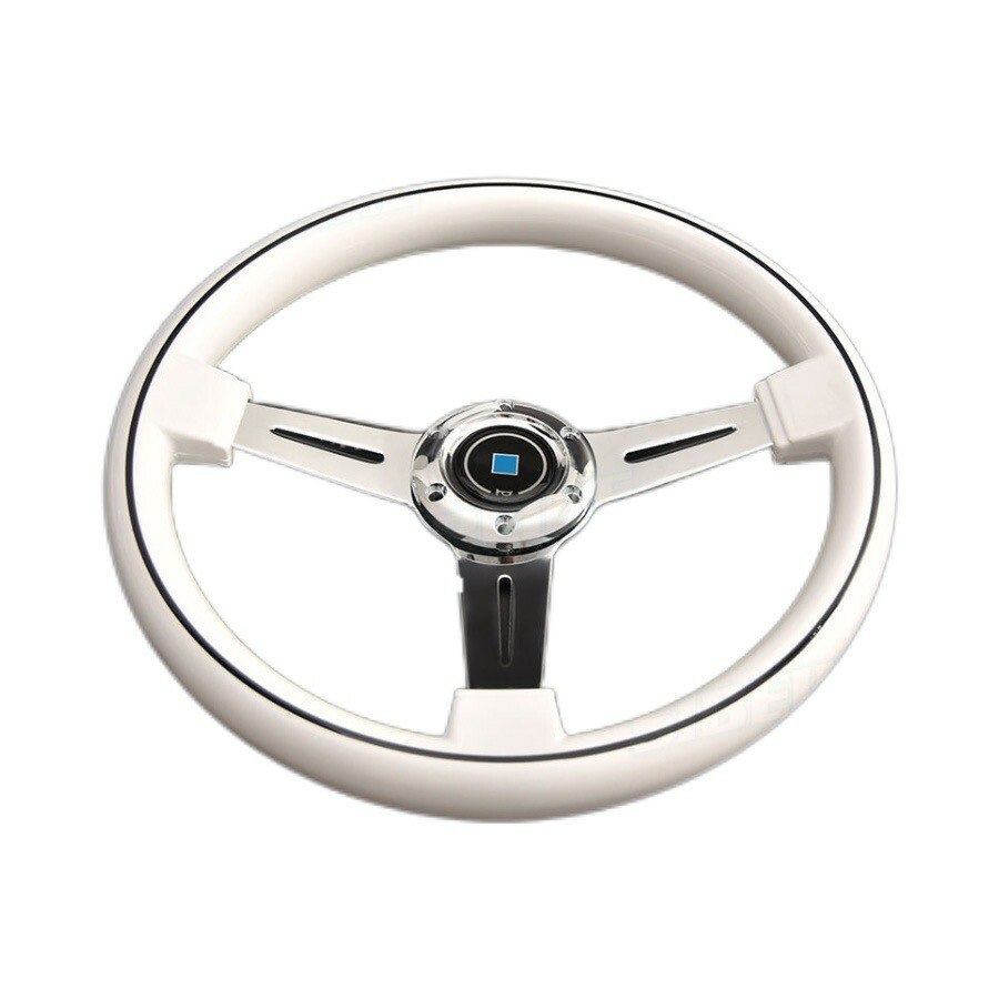 楽天市場】新品 汎用 14インチ高品質ホワイトハンドル ステアリング