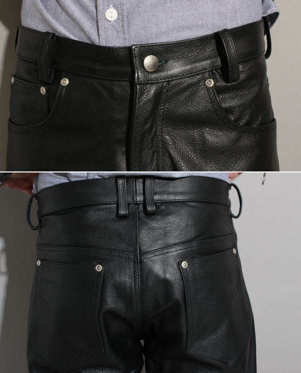 楽天市場】フリーダムレザー レザーパンツ メンズ 本革 ストレート 革