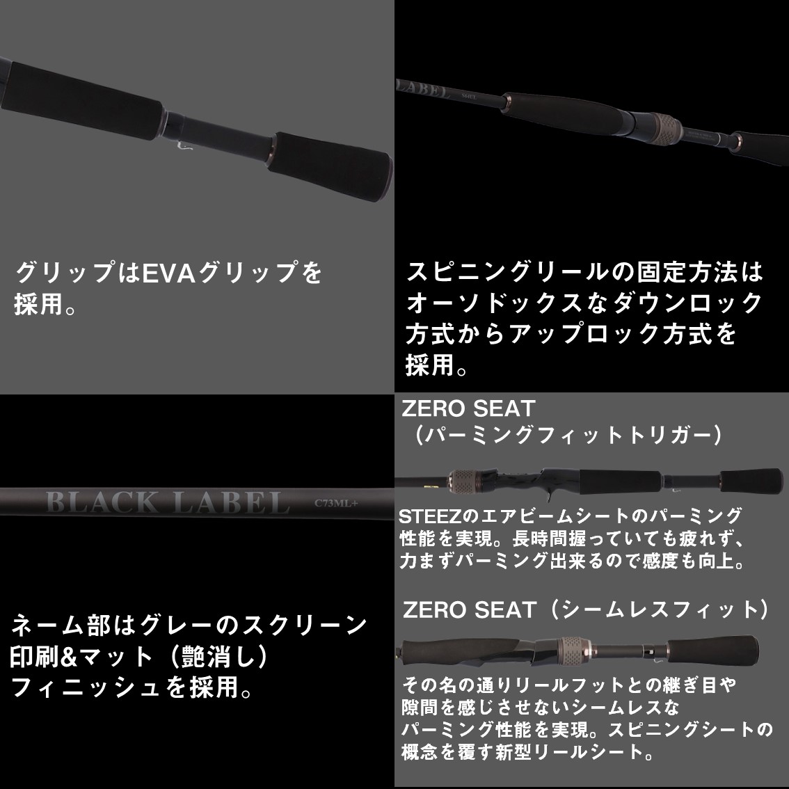 楽天市場】ダイワ 25 ブラックレーベル S 64L/ML+ (Daiwa ブラックバス