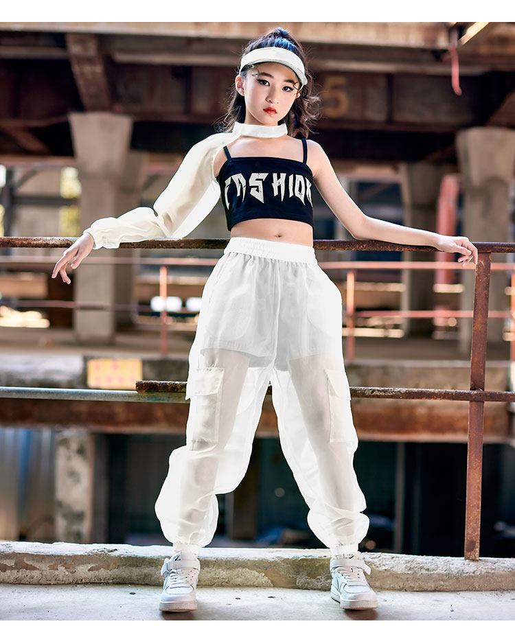 楽天市場】キッズダンス衣装 セットアップ ワンショルダー 片腕 網