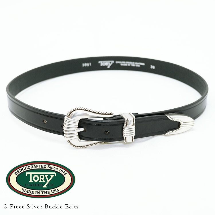 楽天市場】TORY LEATHER トリーレザー 3-Piece Silver Buckle Belts 3