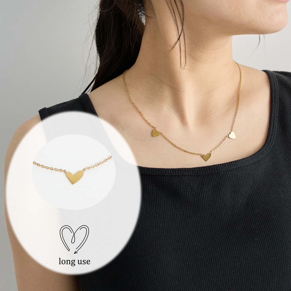 楽天市場】ランダム ハート ネックレス サージカルステンレス さび