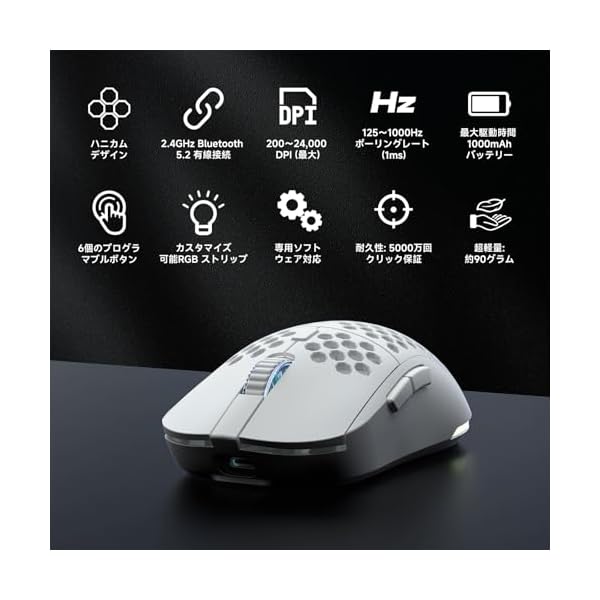 楽天市場】【送料無料】Falcon M1 ワイヤレスゲーミングマウス 無線