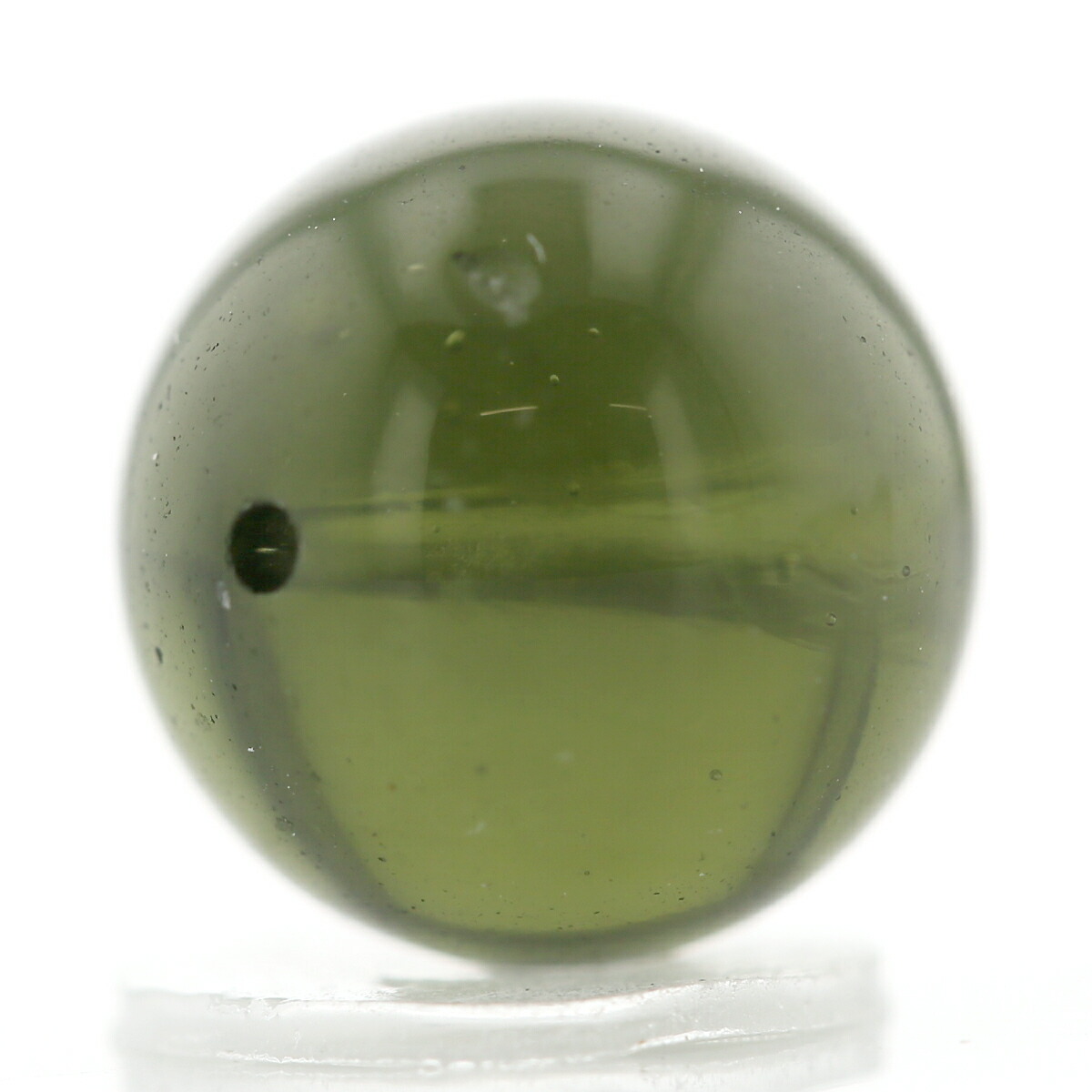 ☆(マルねぇ！)モルダバイト 筒型ビーズ10×6.2ミリ⑪(鑑別コピー付