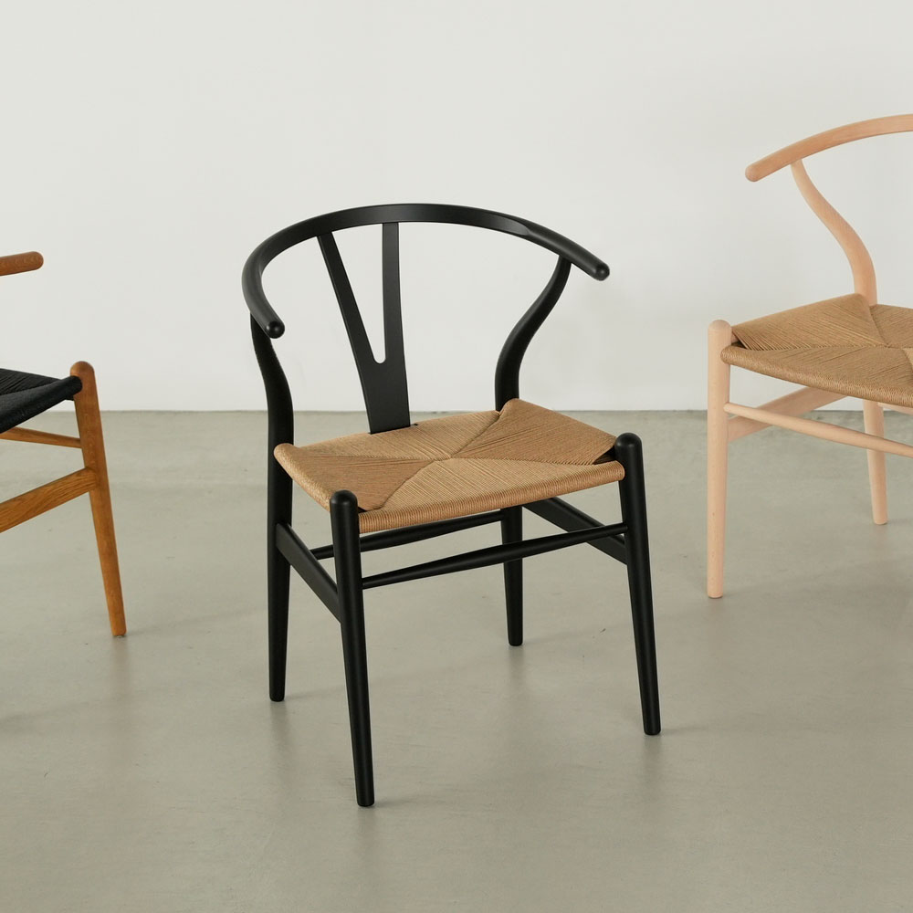 楽天市場】【即納】Yチェア CH24 正規品 ビーチ材 SOFT BLACK CARL