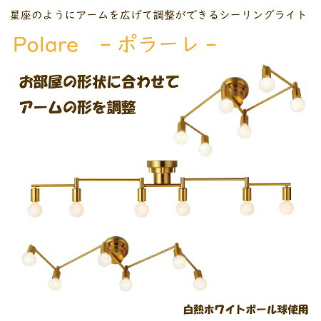 楽天市場】電球付セット有 照明器具 シーリングライト 6灯 ポラーレ