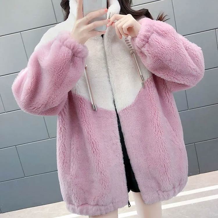 楽天市場】パーカー ジャンバー レディース 配色 ボア ジャケット ボア