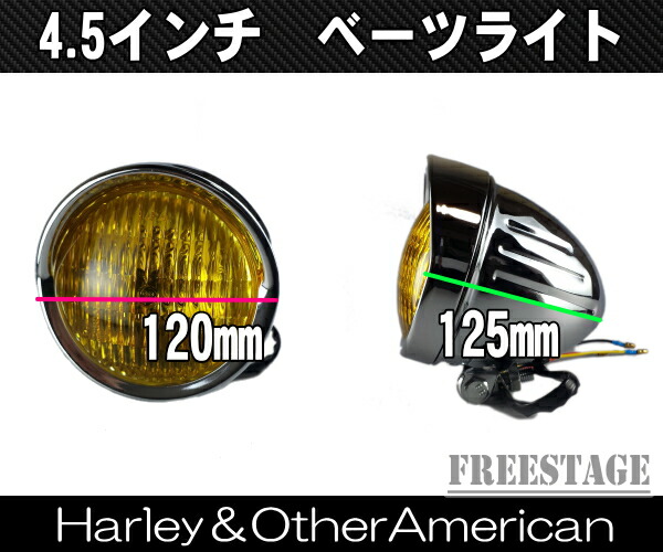 楽天市場】4.5インチ バイザー付き ベーツライト バイク用 ヘッド