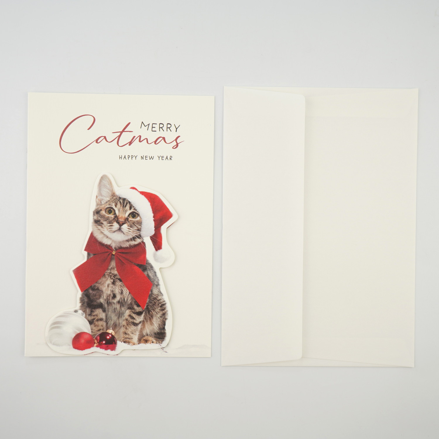 楽天市場】立体クリスマスカード リボン猫｜xcd-303 : FRONTIA 楽天市場店
