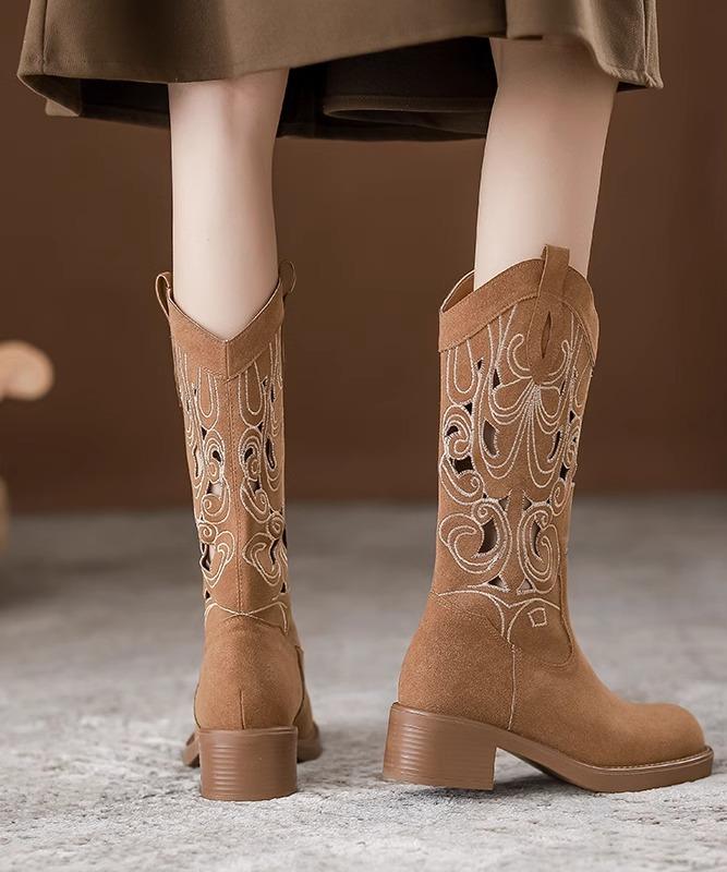 楽天市場】ウエスタンブーツ レディース 刺繍 カウボーイ 夏 通気性 太