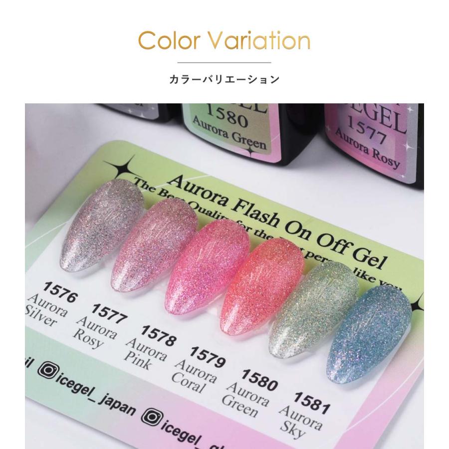 楽天市場】アイスジェル ICE GEL A BLACK オーロラフラッシュオンオフ