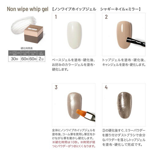 楽天市場】emena エメナ ノンワイプホイップジェル 4g 凹凸アート