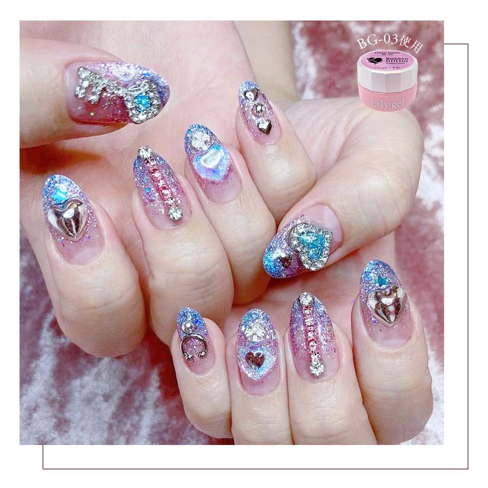 楽天市場】リリージェル Lily gel カラージェル KAI バブルグリッター