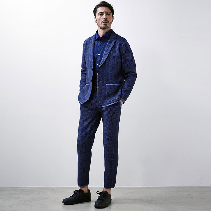 楽天市場】セットアップ メンズ 春夏 ニットジャージ ウォッシャブル