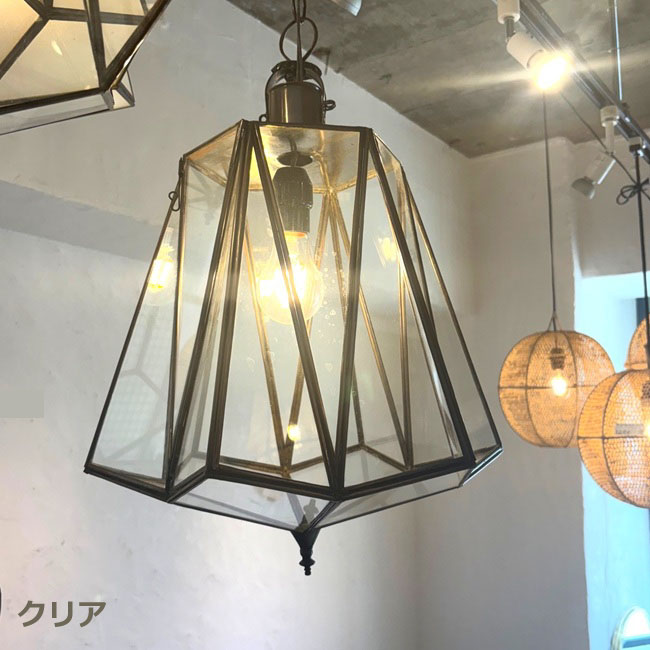 楽天市場】ペンダントライト「ジオメトリック クリア/ホワイト